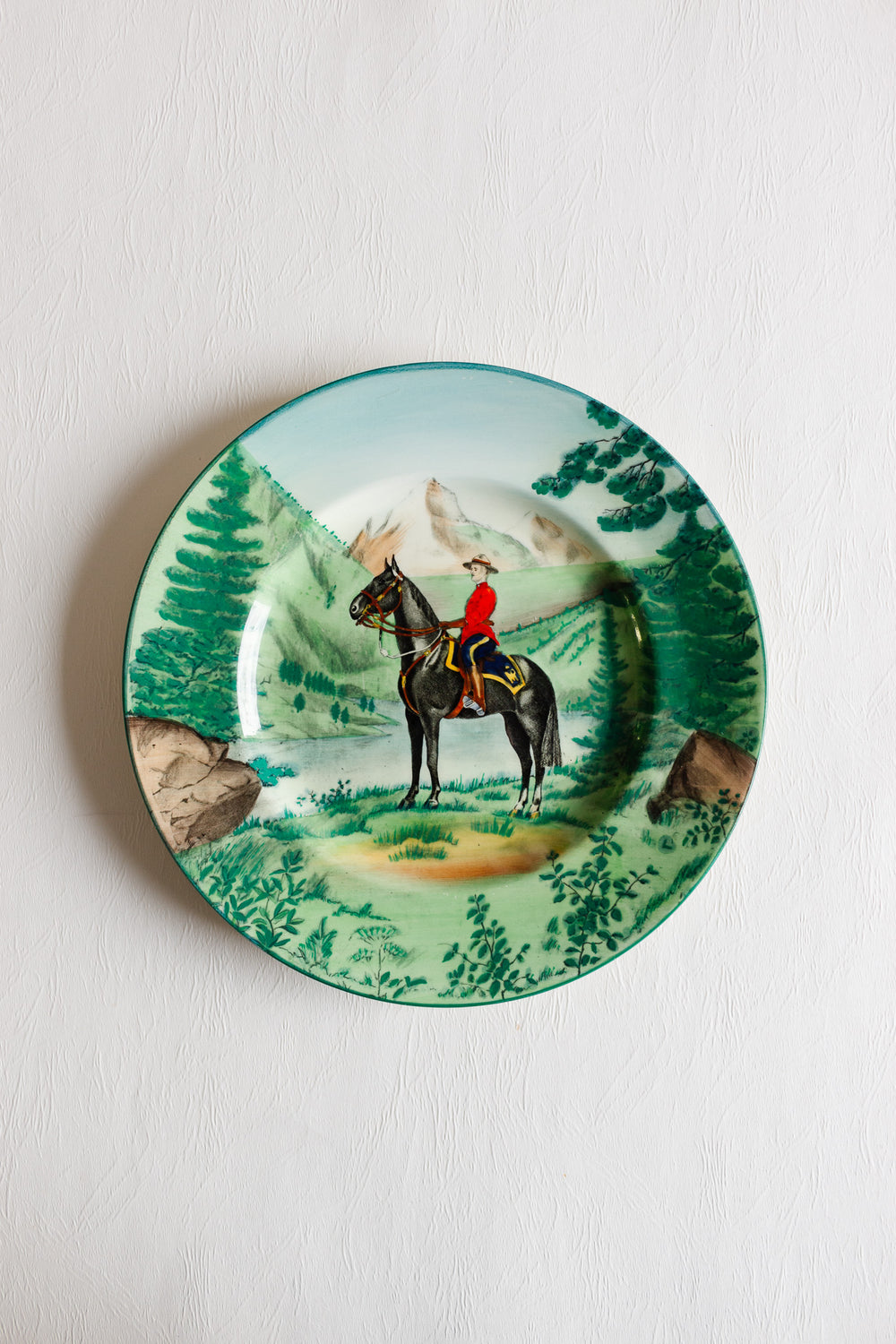 vintage royal staffordshire plate "the mountie"