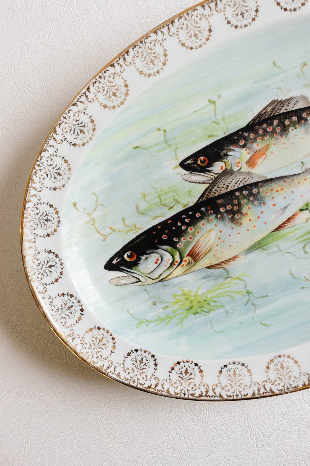 antique limoges france fish serving platter