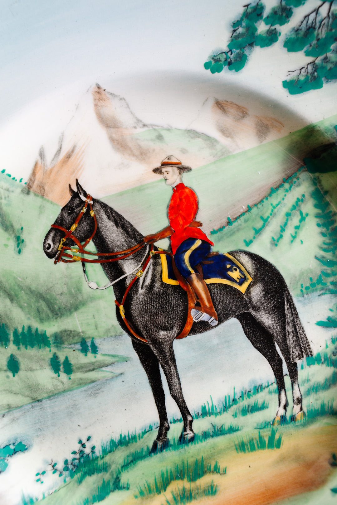 vintage royal staffordshire plate "the mountie"