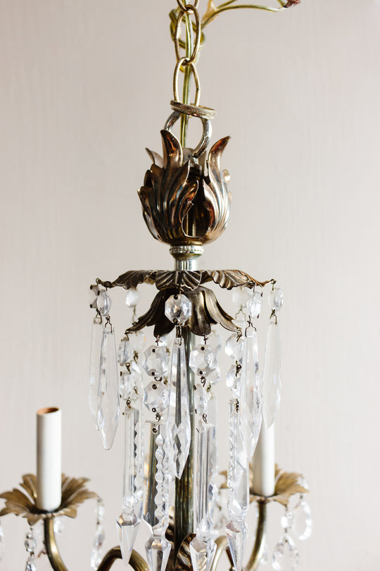 vintage French crystal chandelier
