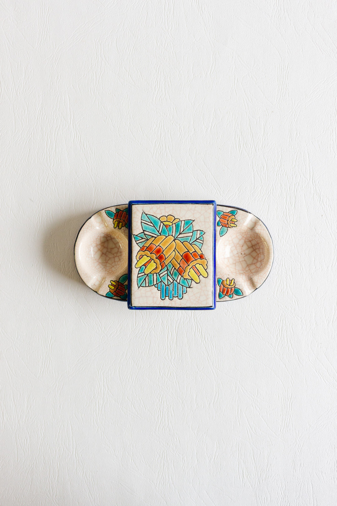 rare antique émaux de Longwy cendrier