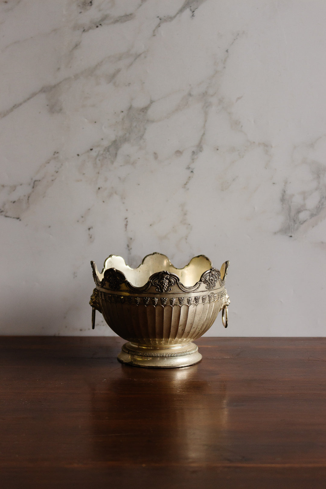 vintage silver-plated monteith bowl