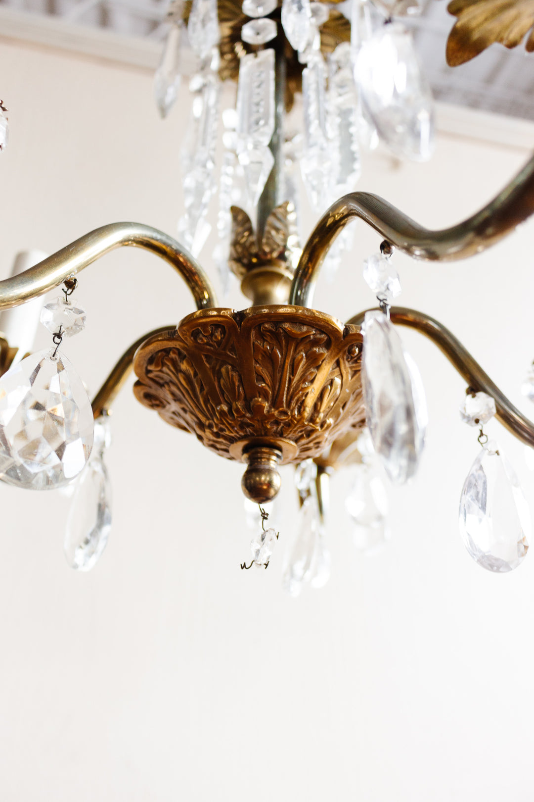 vintage French crystal chandelier
