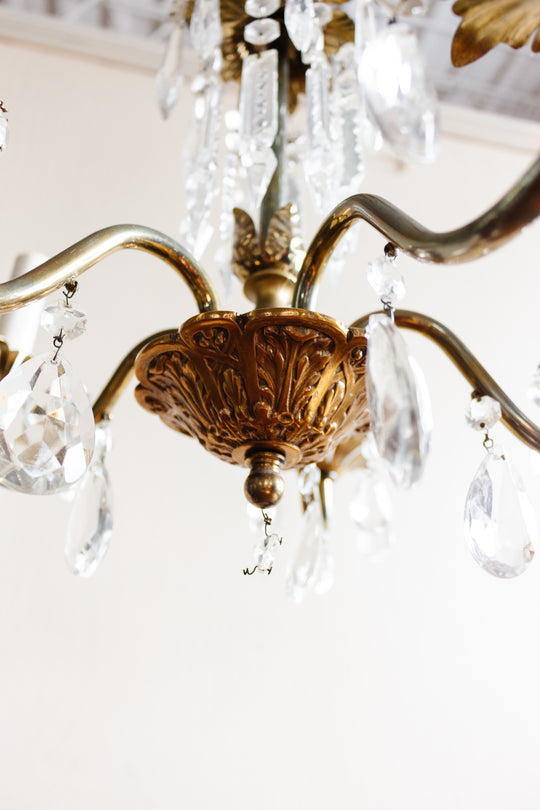 vintage French crystal chandelier