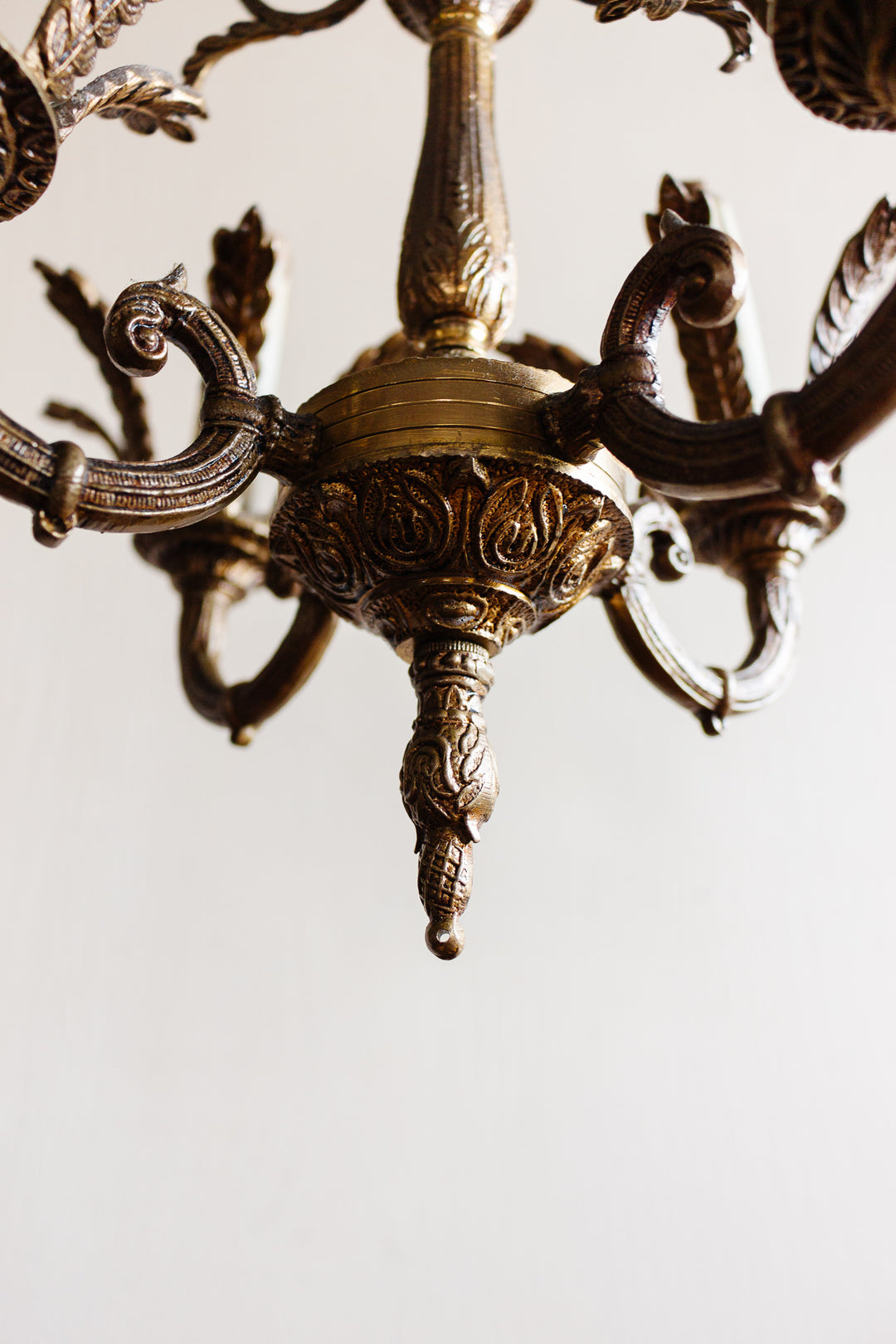 vintage Spanish brass chandelier