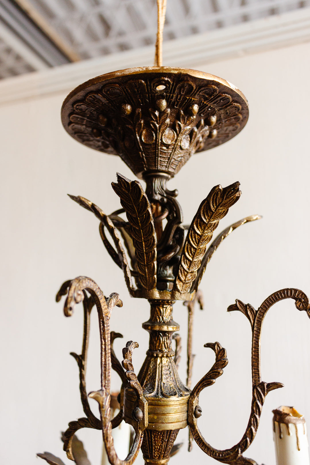 vintage Spanish brass chandelier