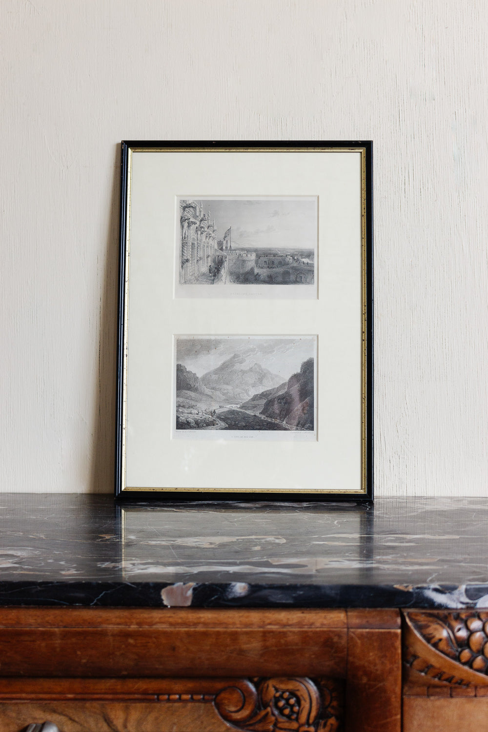 pair of antique engravings of Scotland