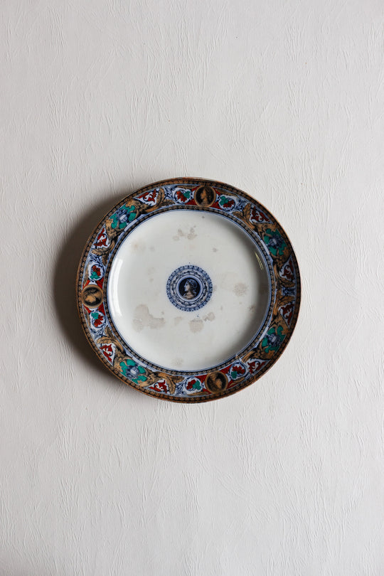 set of 9 "faïence anglaise" salad plates
