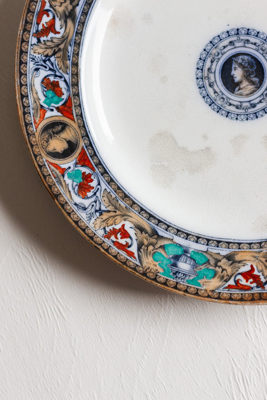 set of 9 "faïence anglaise" salad plates