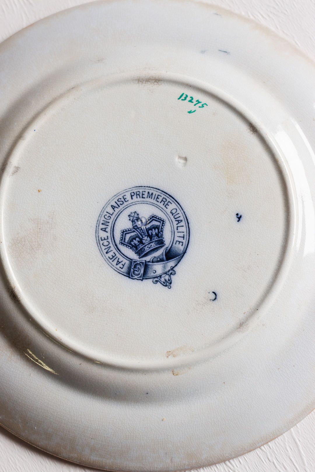 set of 9 "faïence anglaise" salad plates