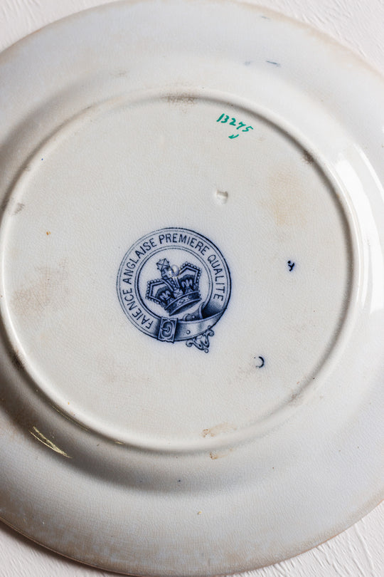 set of 9 "faïence anglaise" salad plates