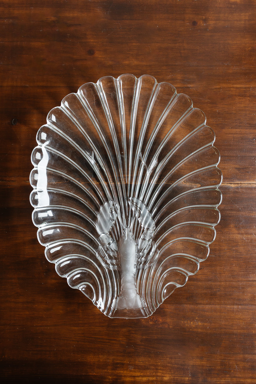 vintage glass lobster platter