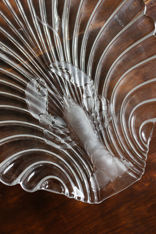 vintage glass lobster platter