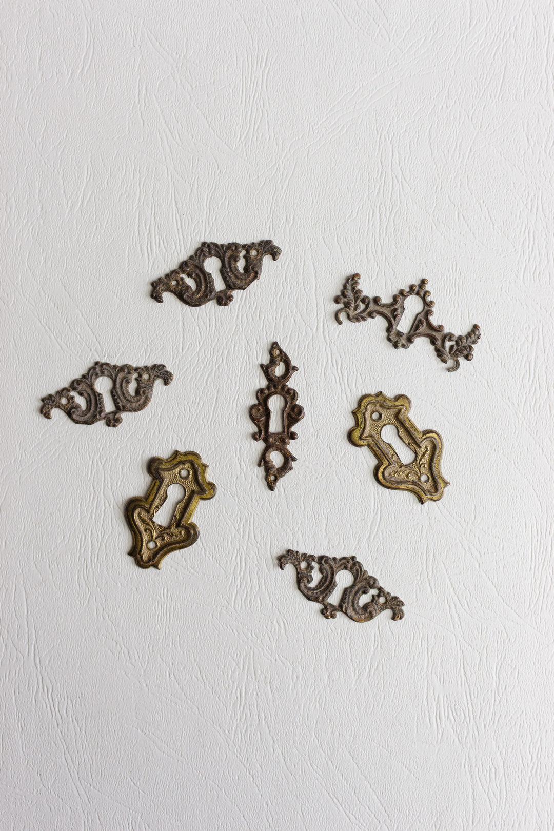 antique french keyhole escutcheons