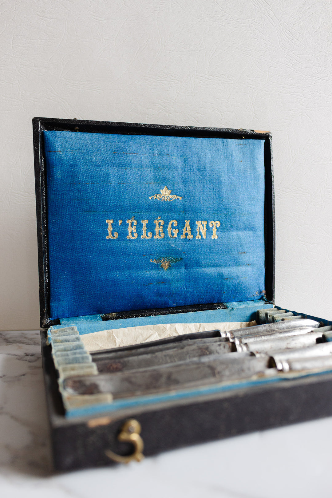 l'élégant french "acier super" set of 6 knives