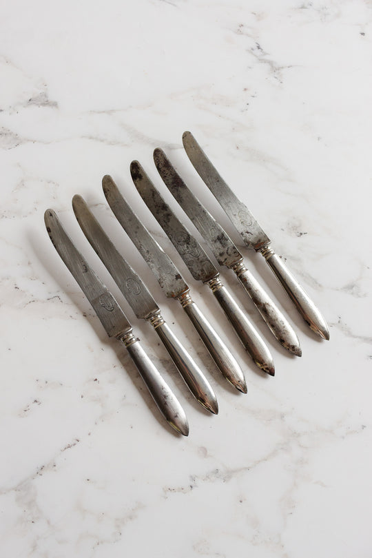 l'élégant french "acier super" set of 6 knives