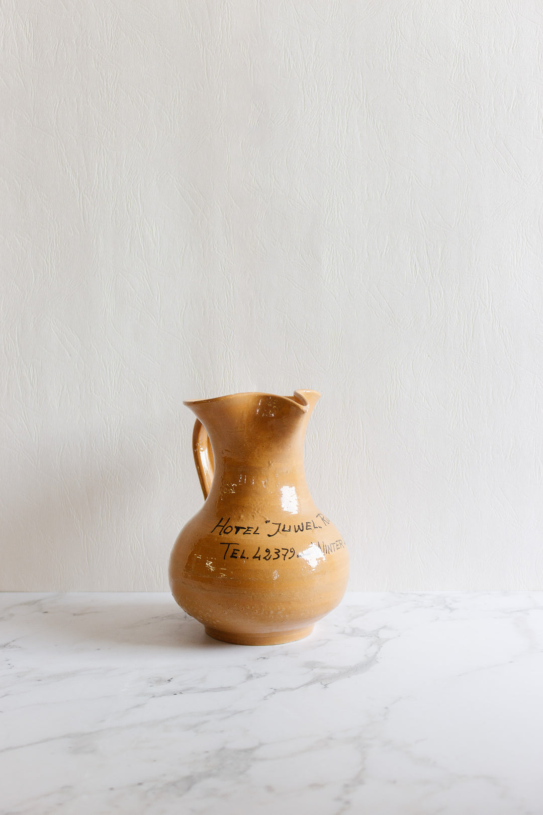 vintage french "hotel juwel" promotional pitcher