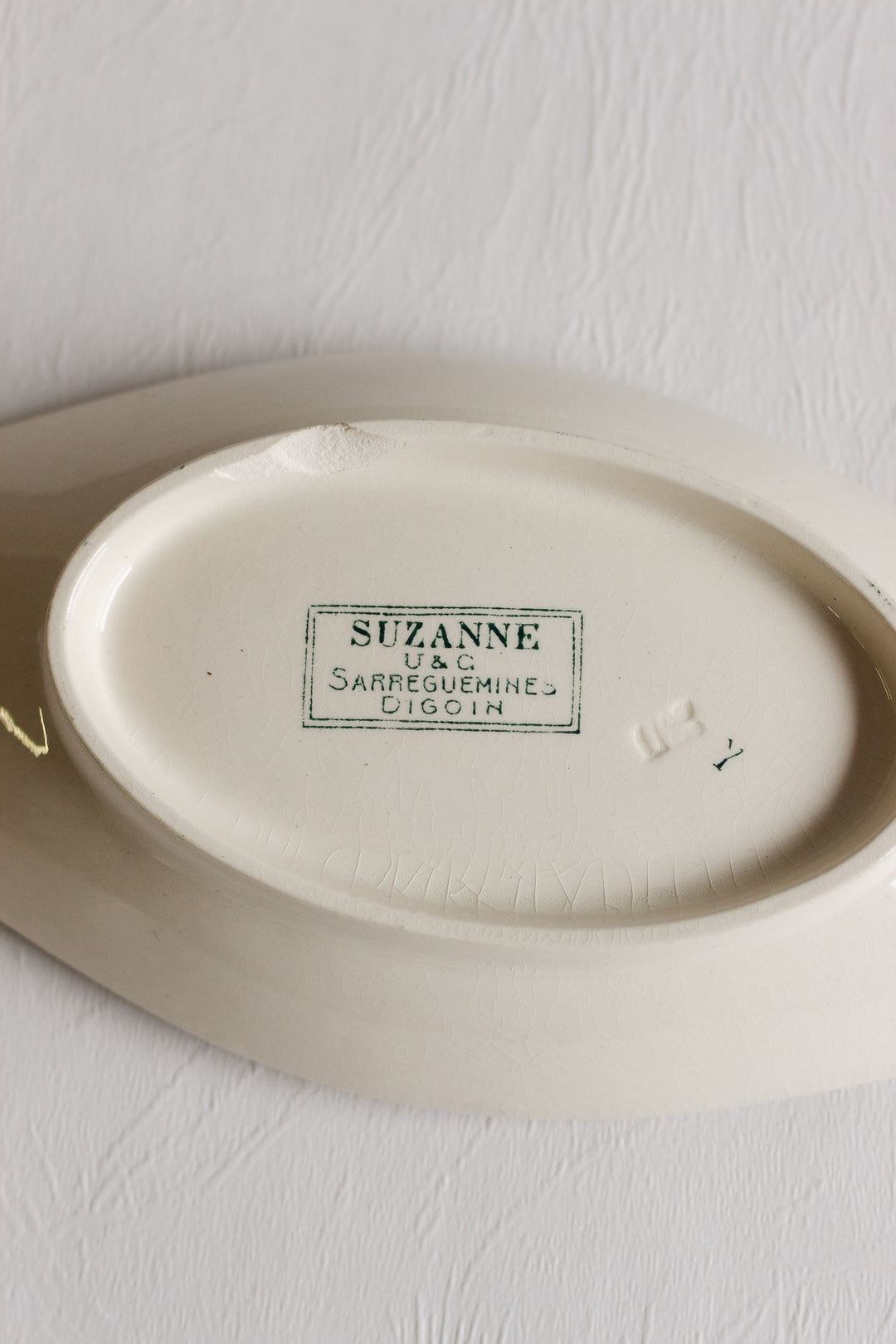 antique french "suzanne" sarreguemines ravier