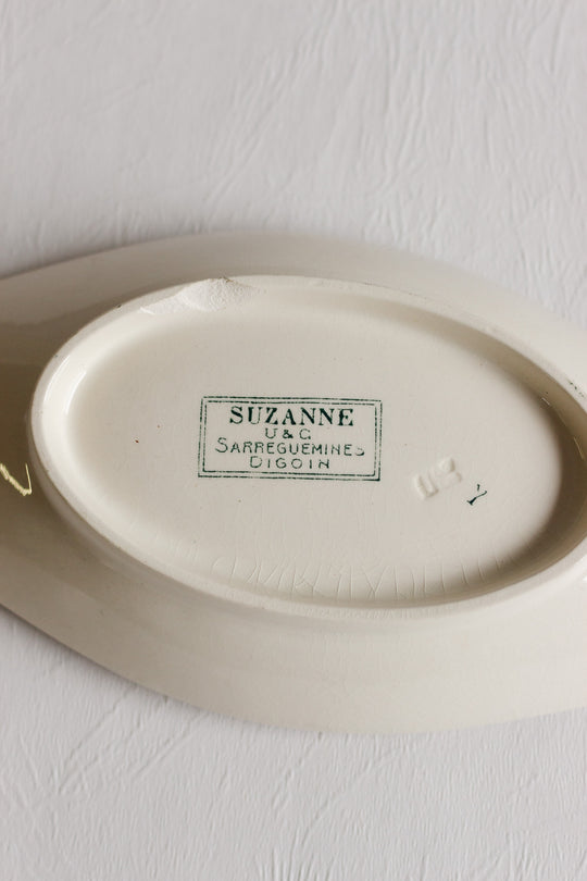 antique french "suzanne" sarreguemines ravier