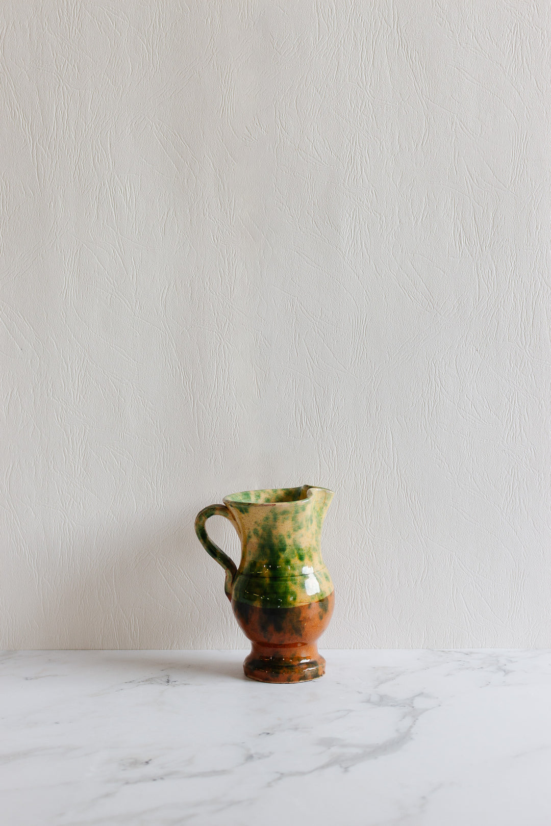vintage french petite stoneware pitcher and vase