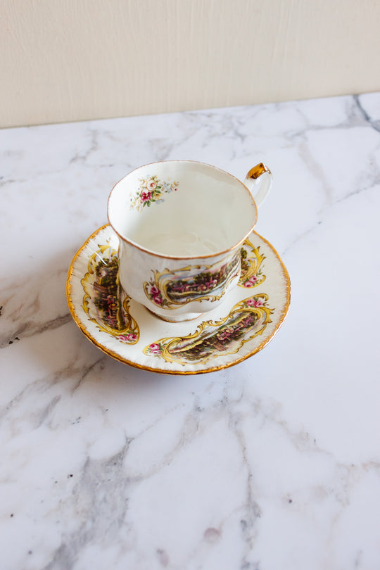 vintage paragon Chippendale teacup set of 6