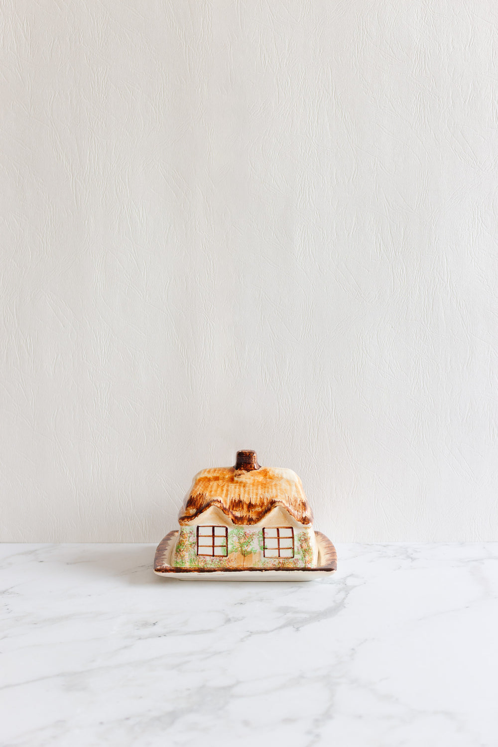 1940s english cottageware butter dish