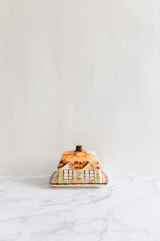 1940s english cottageware butter dish