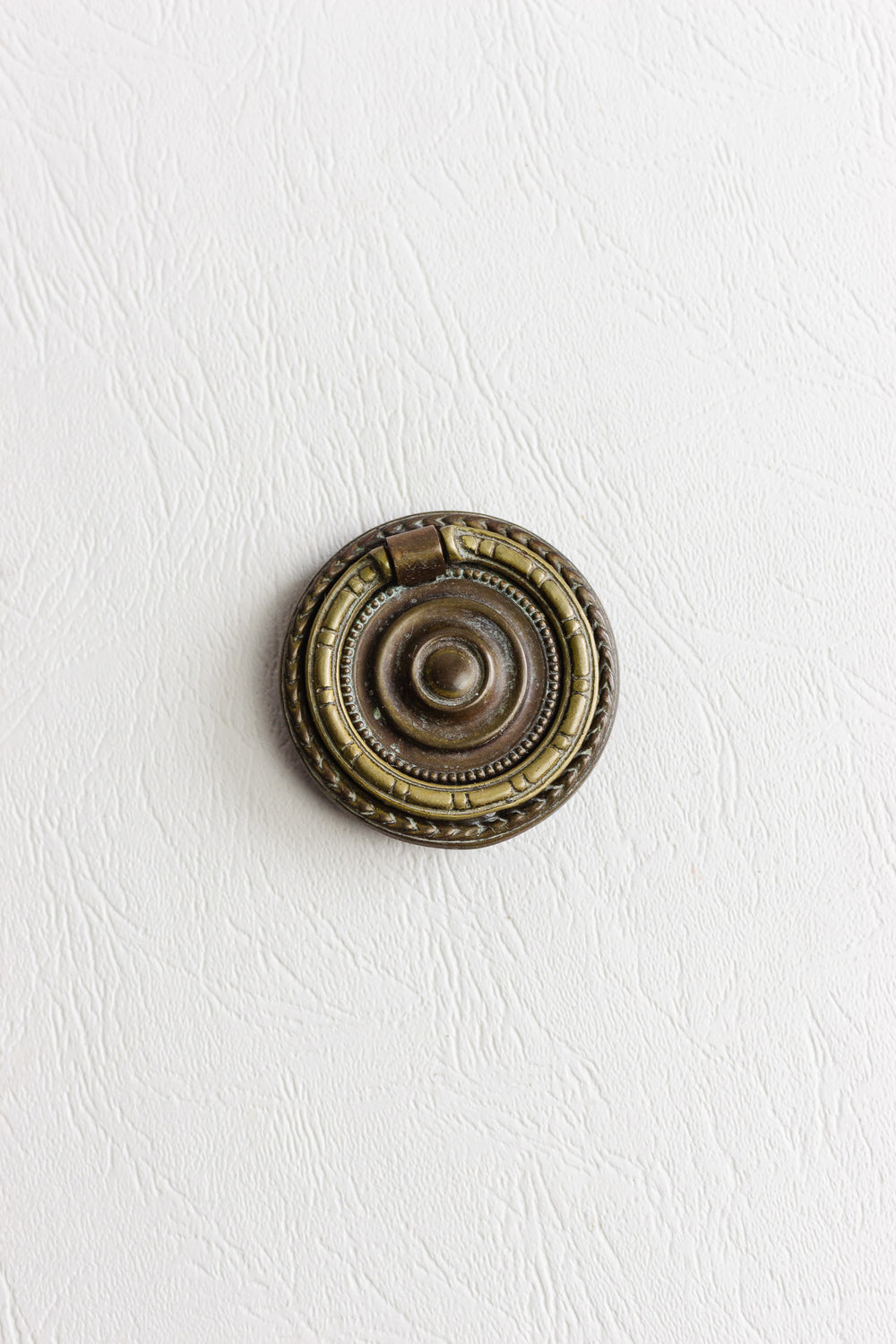antique french ring pull brass cabinet knob