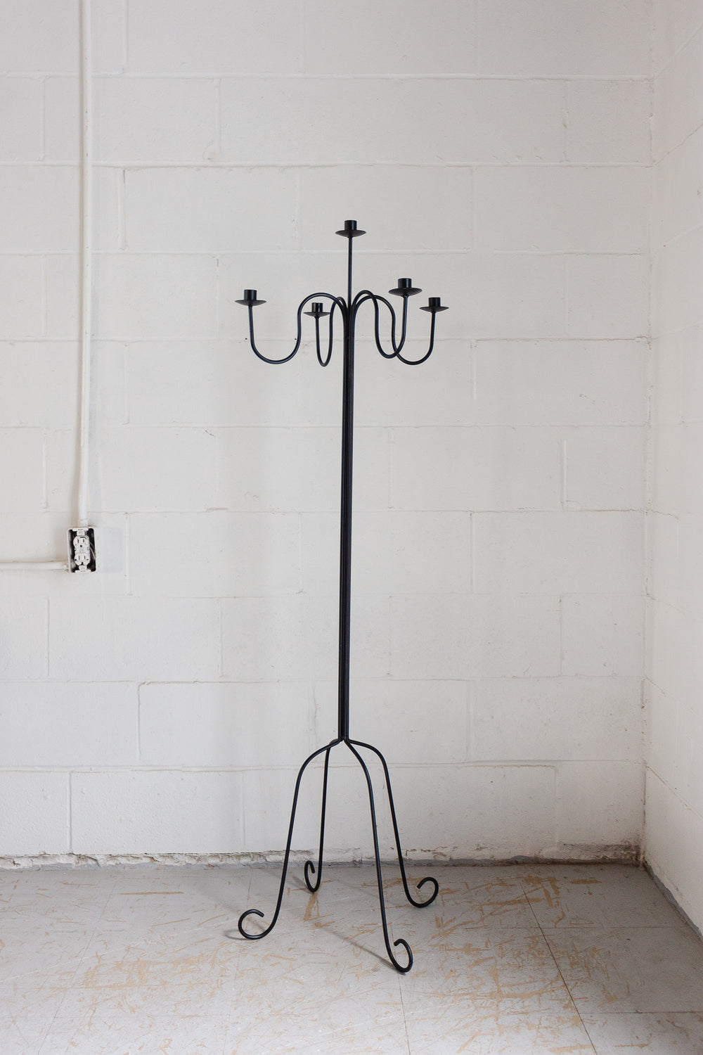 vintage sculptural floor candelabra