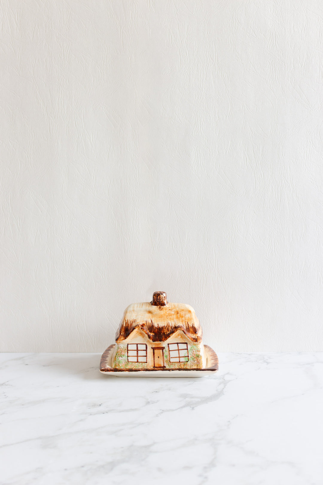 1940s english cottageware butter dish