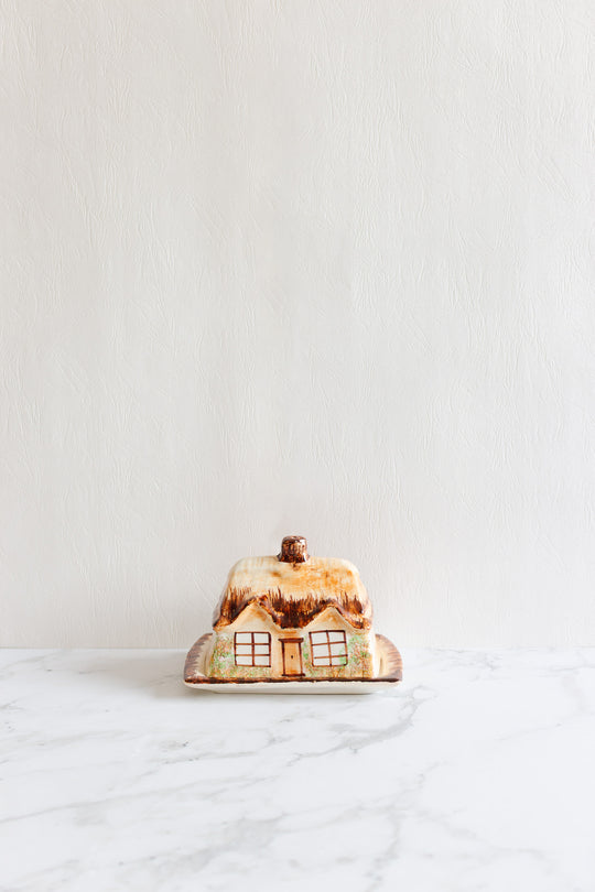 1940s english cottageware butter dish