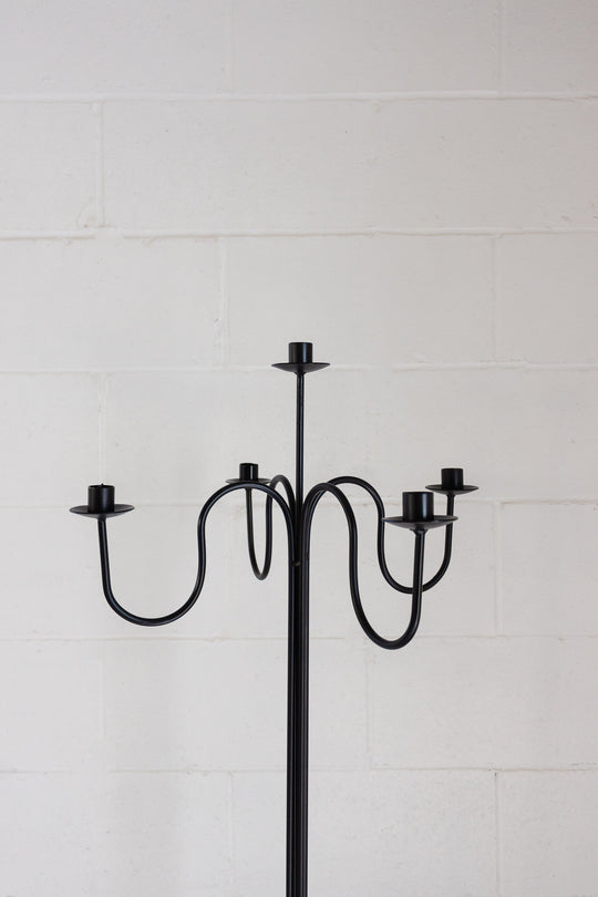 vintage sculptural floor candelabra
