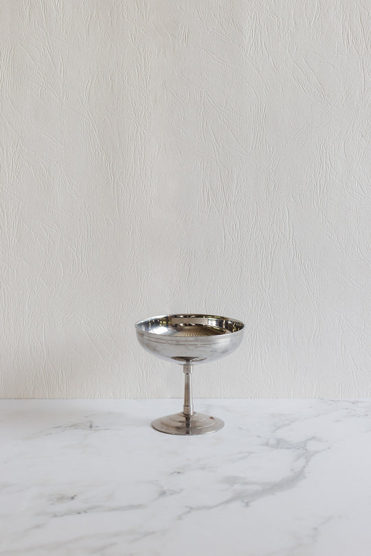 vintage french letang remy  stainless steel champagne coupes, set of 6