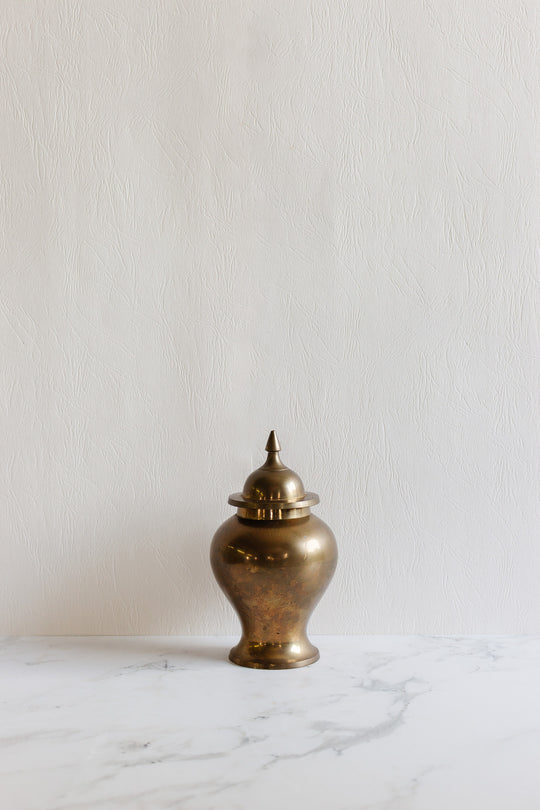 vintage french brass lidded urn