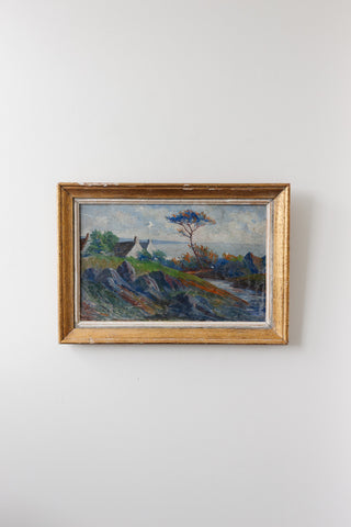 paysage aux nuances de bleu