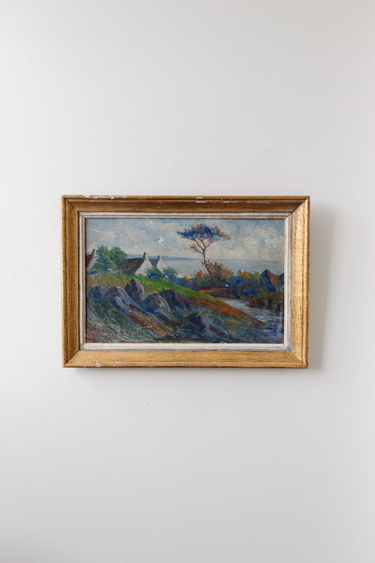 paysage aux nuances de bleu