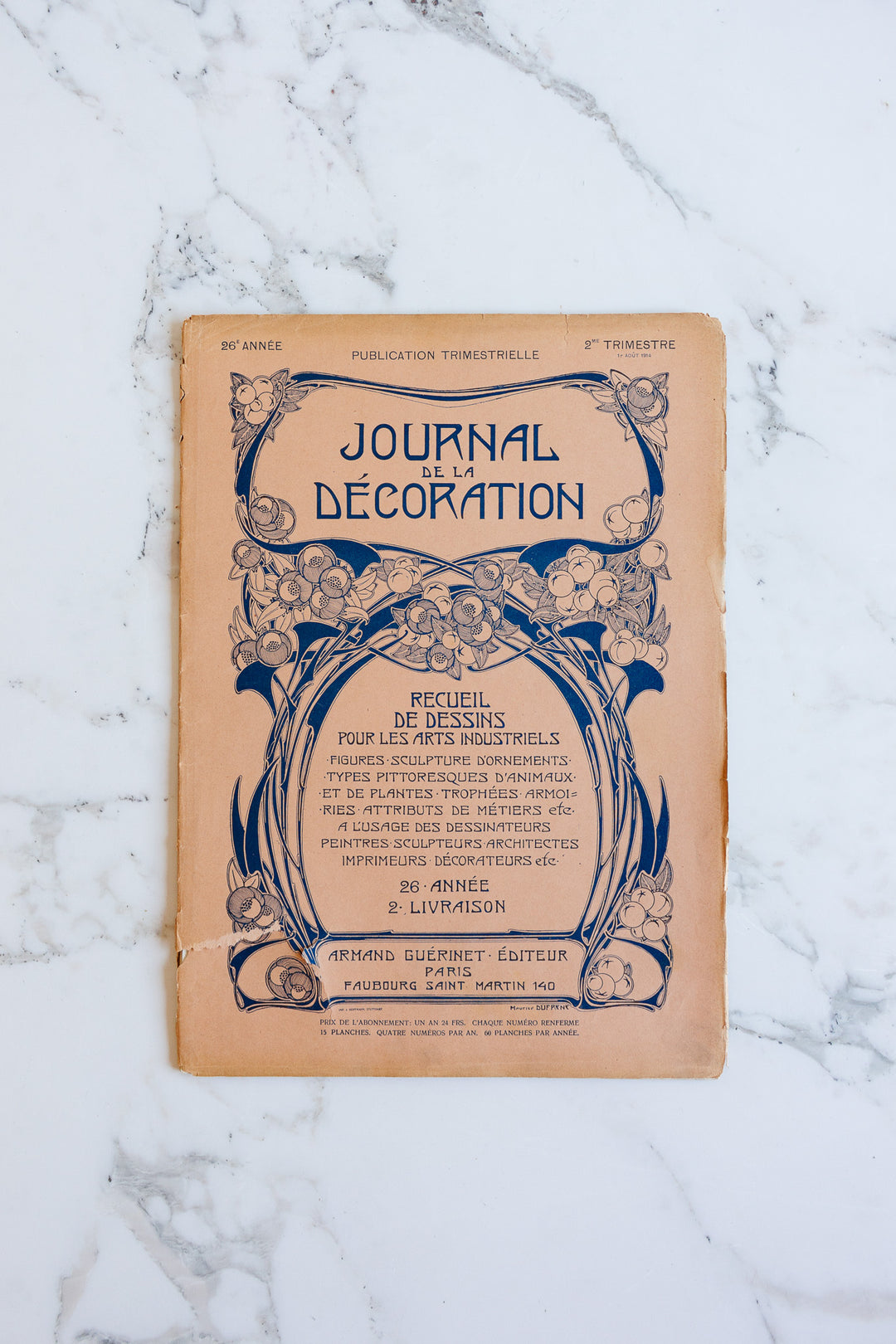 turn of the century French chromolithograph collection, “journal de la décoration”