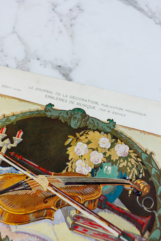 turn of the century French chromolithograph collection, “journal de la décoration”