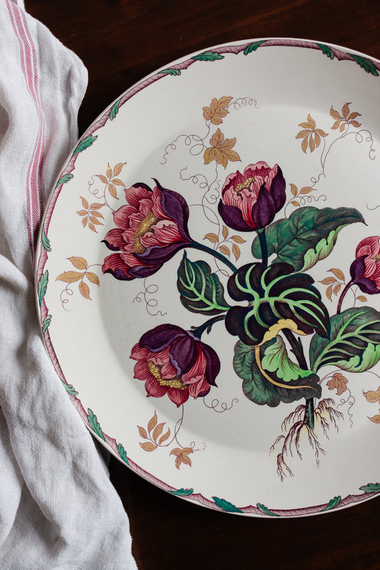rare antique wedgwood etruria oversized hand painted platter