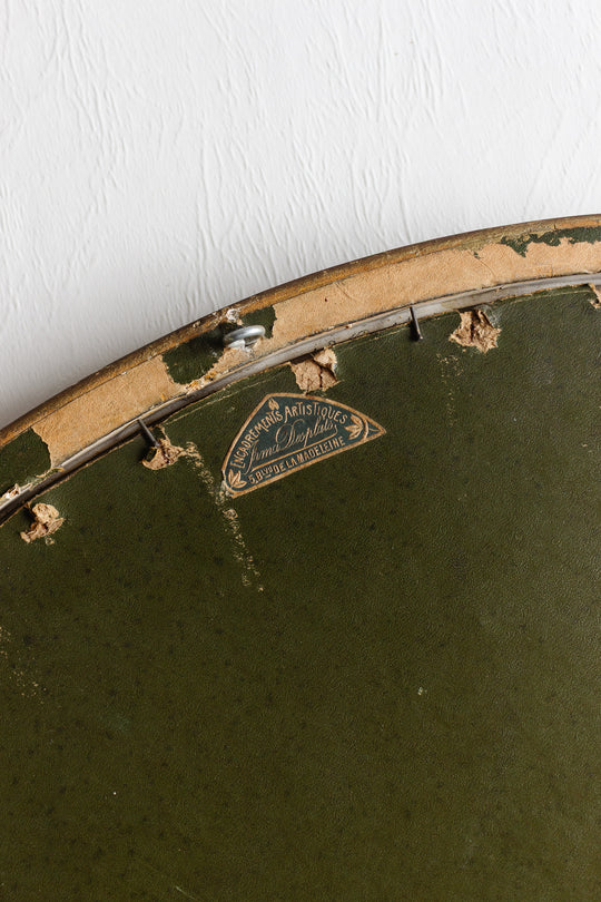 19th century french hand coloured oval engraving