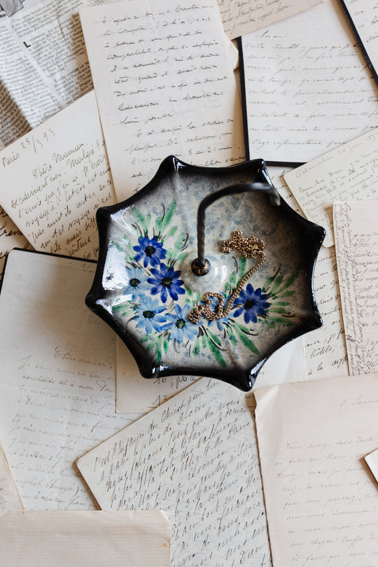 vintage french vallauris umbrella trinket dish