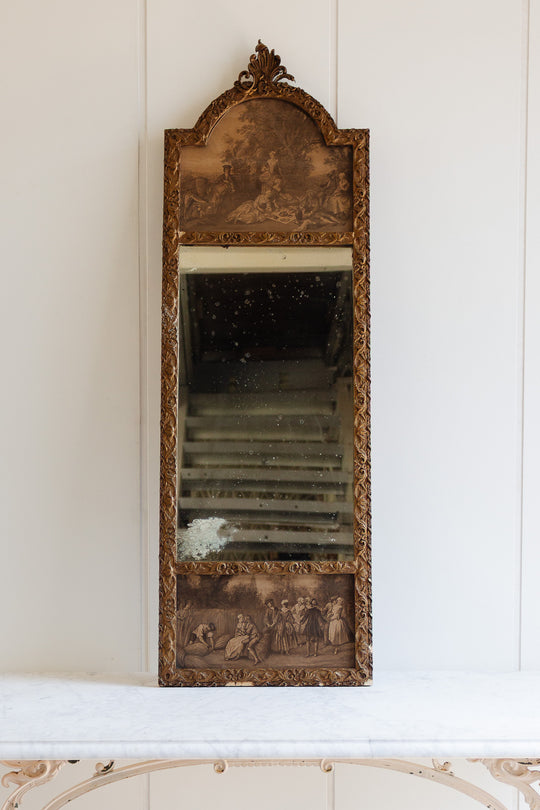 18th century french rococo trumeau mirror