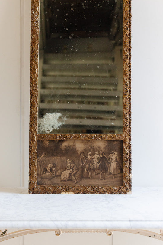 18th century french rococo trumeau mirror