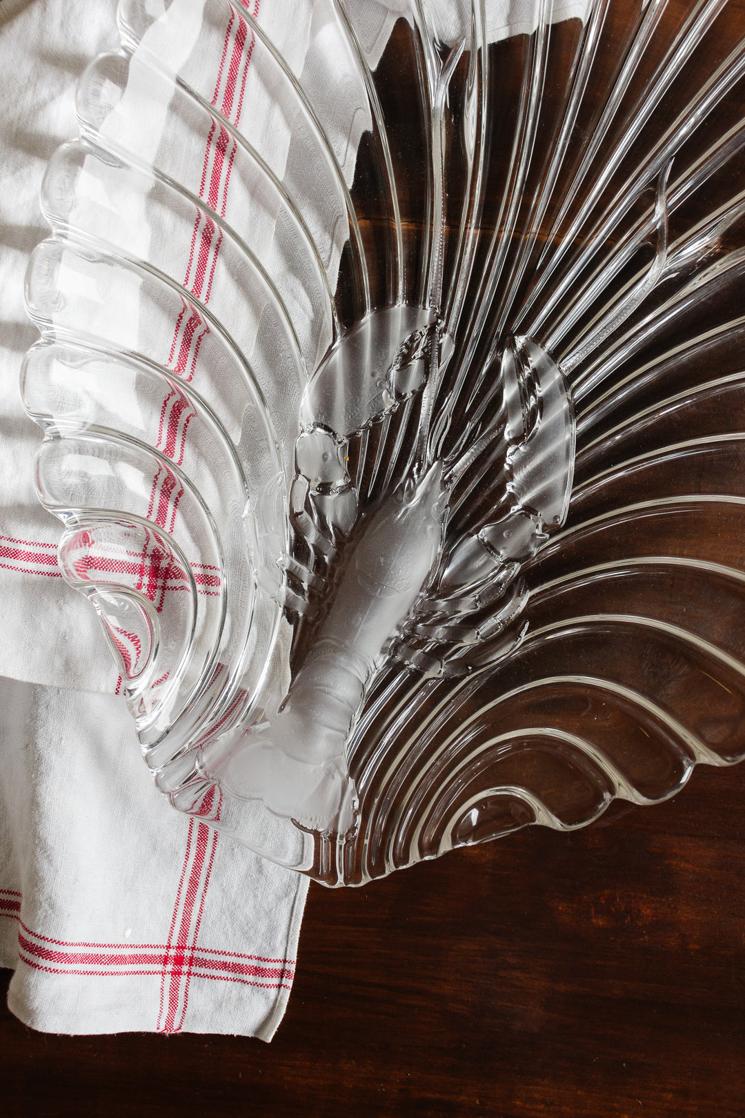 vintage glass lobster platter
