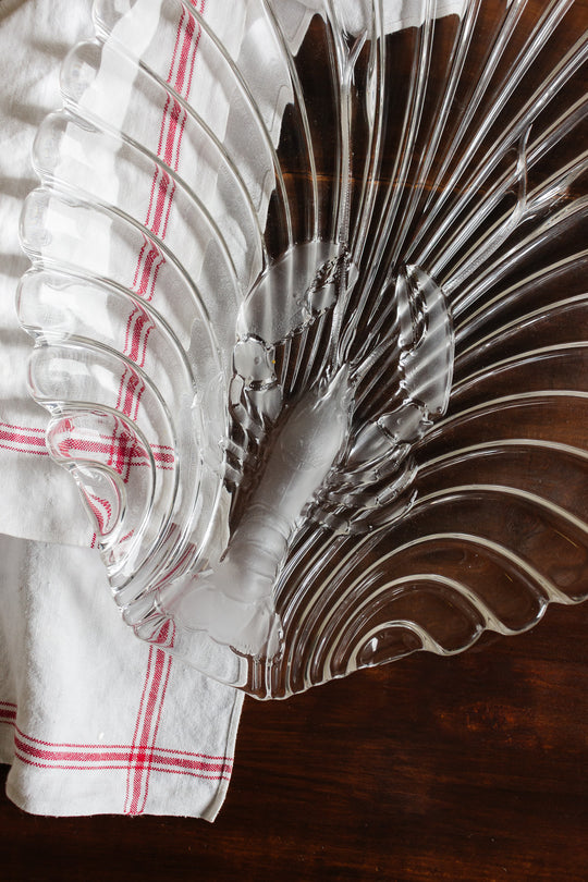 vintage glass lobster platter