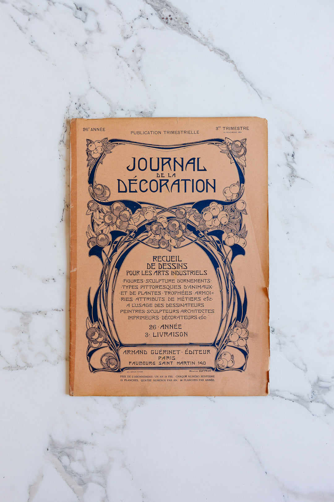 turn of the century French chromolithograph collection, “journal de la décoration”