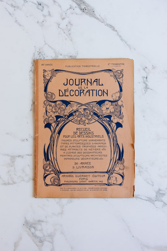 turn of the century French chromolithograph collection, “journal de la décoration”