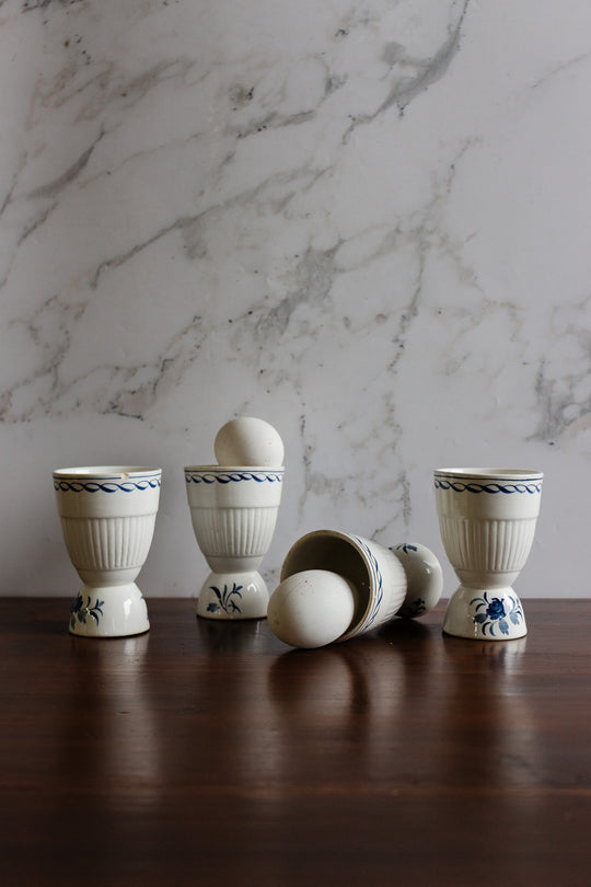 vintage adams "baltic" double egg cups, set of 4