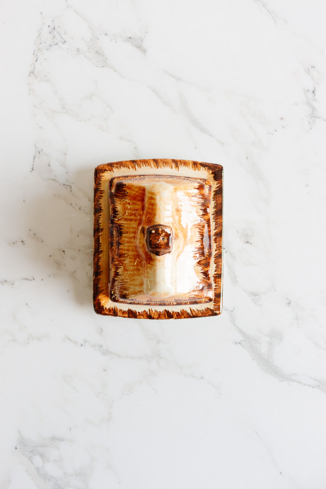 1940s english cottageware butter dish