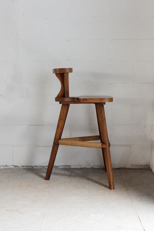 rare 18th century ash cockfighting chair